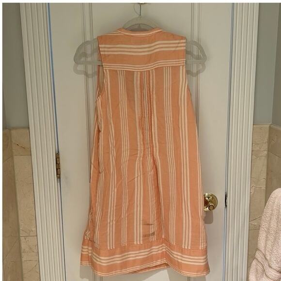 Faherty Isha Dress in Sepia Neutral Stripe, A32 - Picture 5 of 12